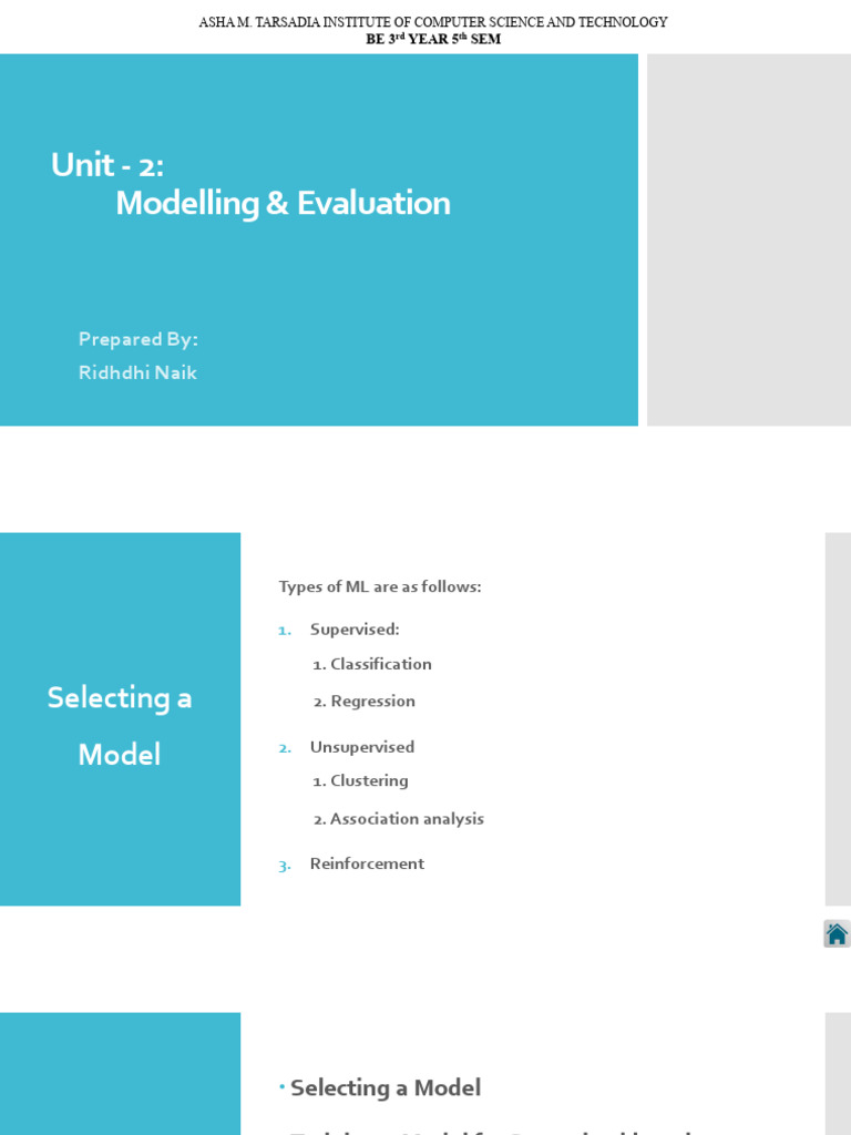 2- Modelling & Evaluation | PDF | Machine Learning | Loss Function