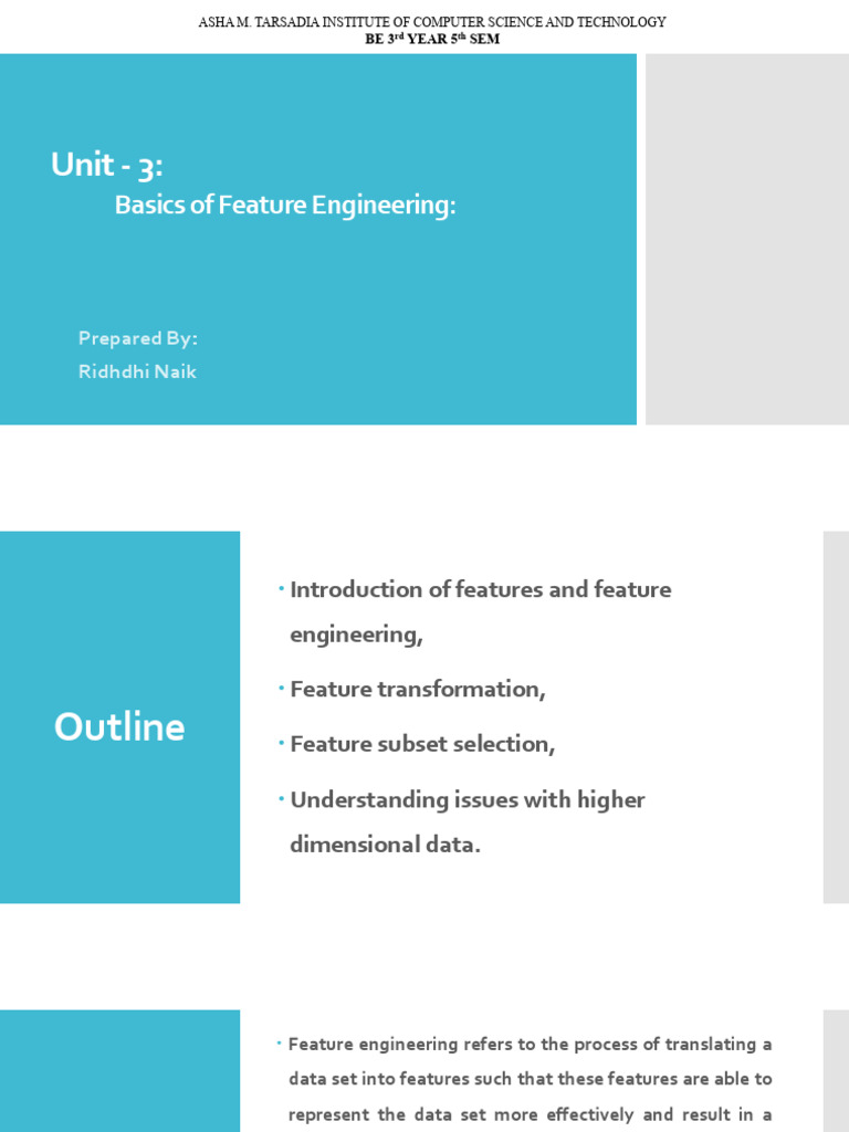 Feature Engineering Fundamentals Explained | PDF | Principal Component ...