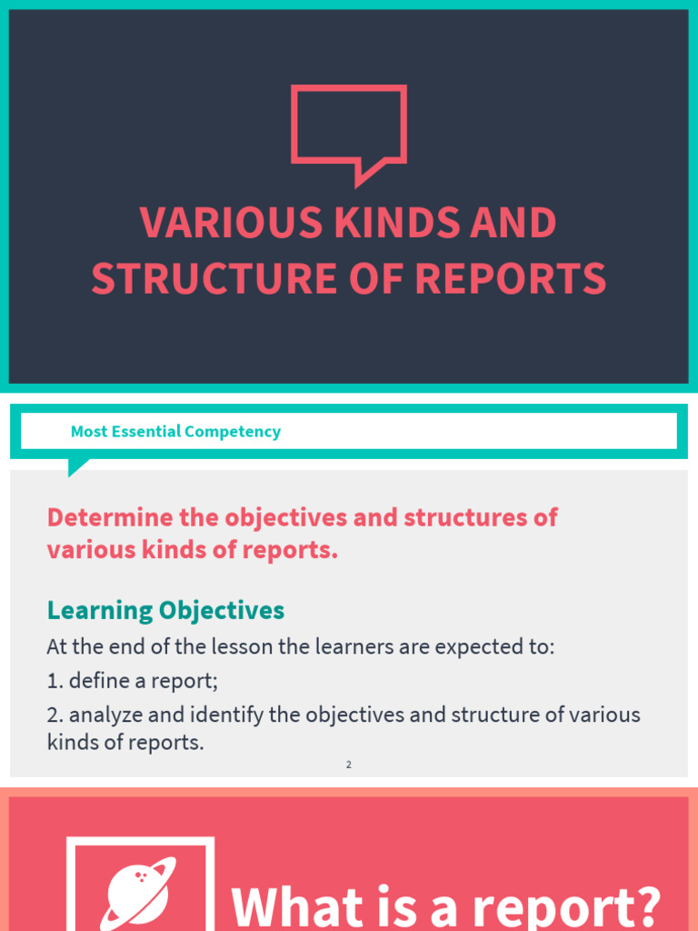 EAPP MDL Various Types of Report | PDF | Science | Methodology