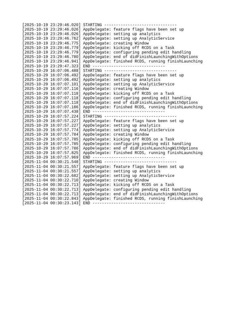AppDelegate Launch Process Logs | PDF | Software | Microsoft Windows