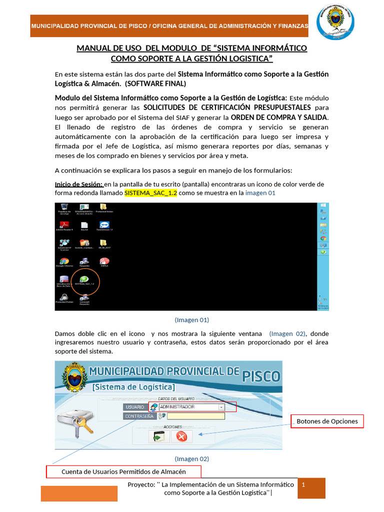 Manual de Uso del Módulo Logístico | PDF | Botón (Computación ...