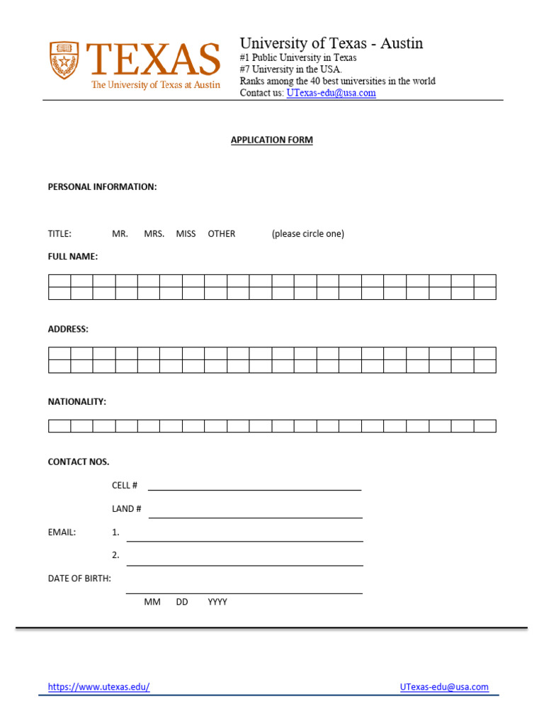 Application Long Form | PDF | Educational Stages