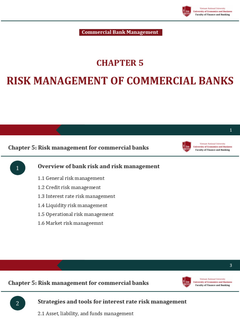 Risk Management Strategies for Banks | PDF | Interest | Interest Rates