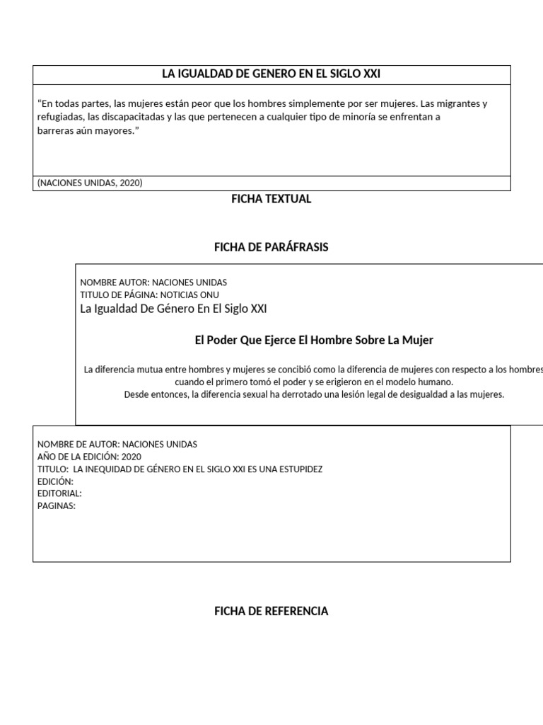 La Igualdad de Genero en El Siglo Xxi | PDF