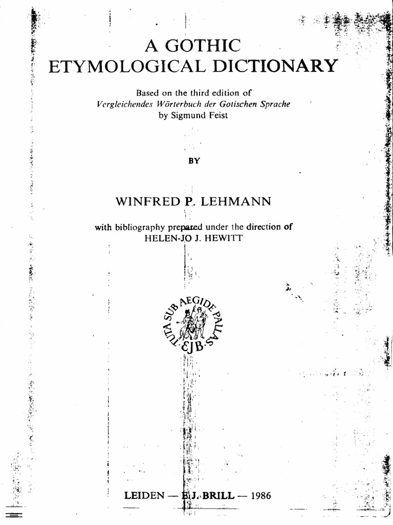 A Gothic Etymological Dictionary | PDF
