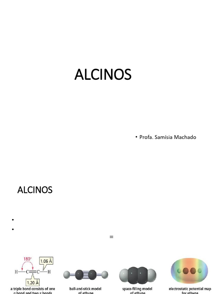 Nomenclatura e Propriedades dos Alcinos | PDF | Substancias químicas ...