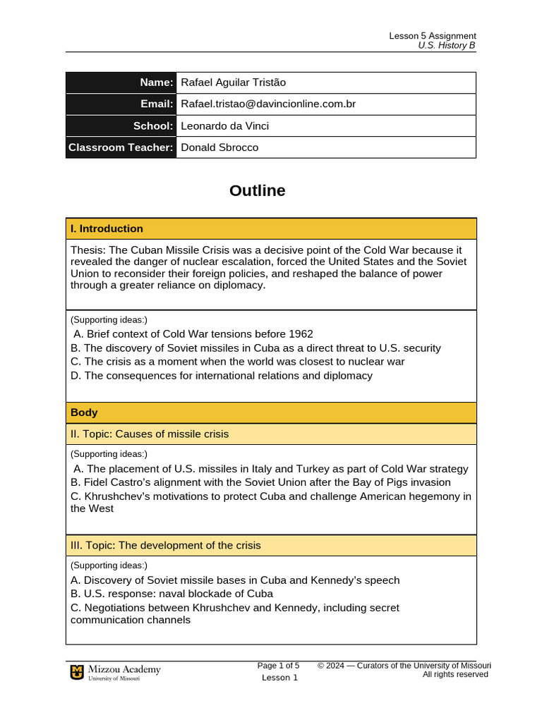 Rafael Trist%C3%A3o USHB L5 Assignment%E2%80%9D Copy | PDF | Cuban ...