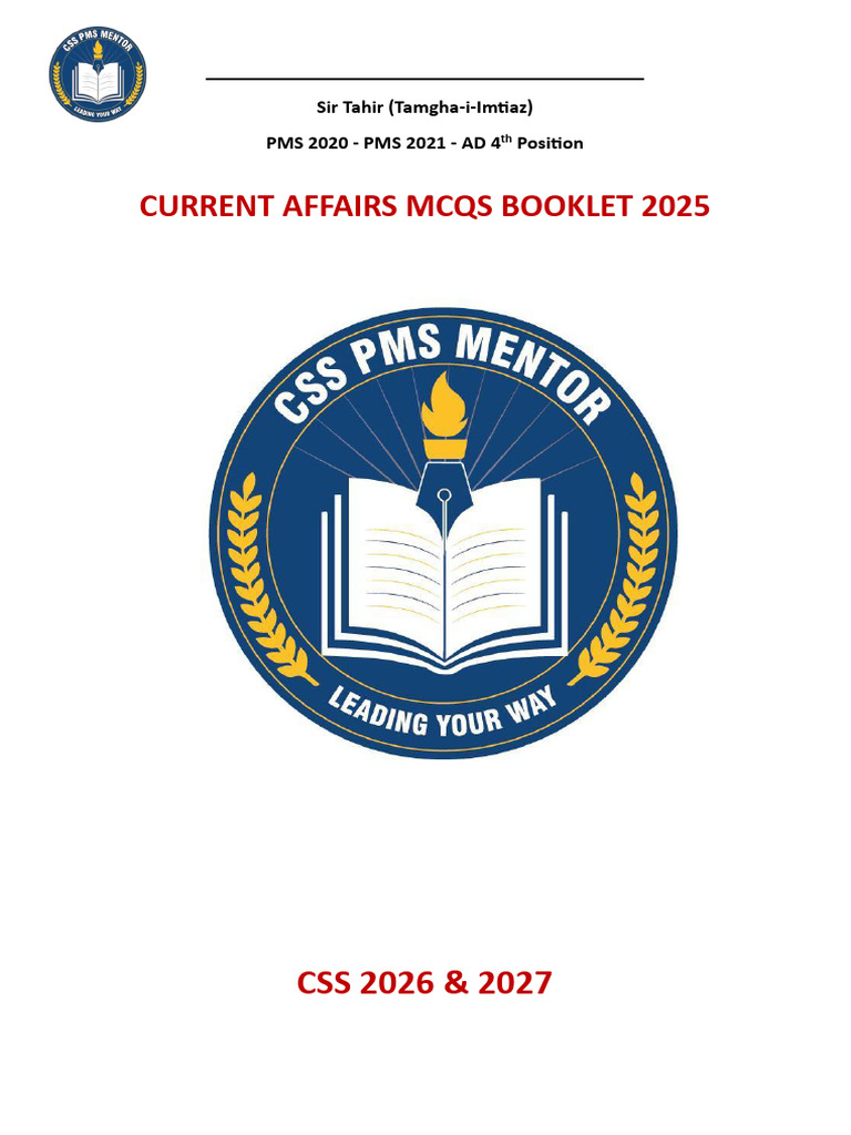 Current Affairs & Pakistan Overview 2025 | PDF | Pakistan | Parliament ...