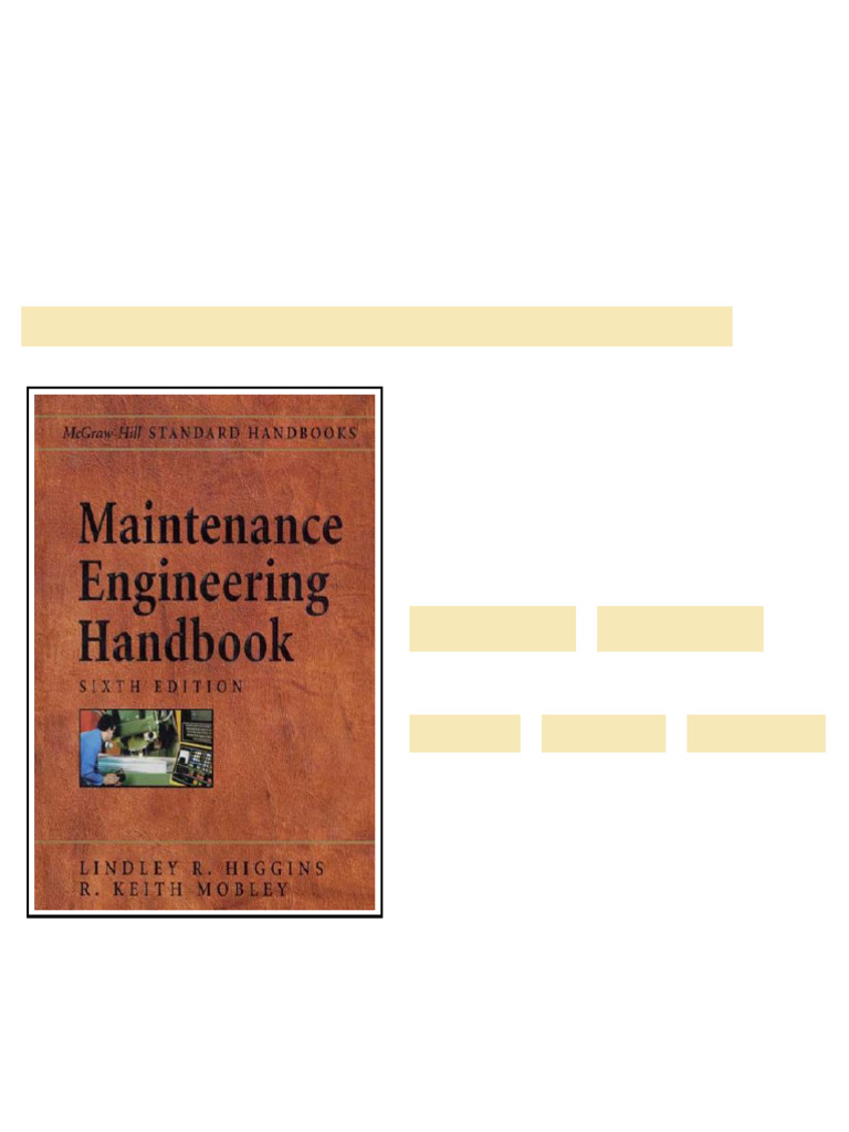 (Ebook) Maintenance Engineering Handbook by Lindley Higgins, Keith ...