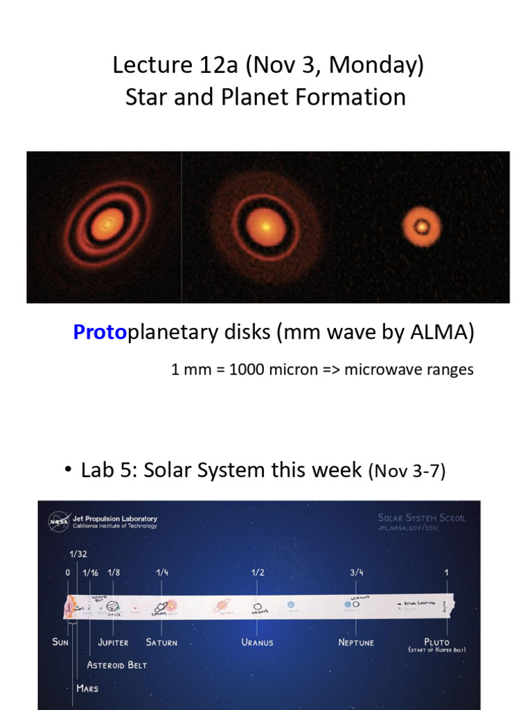 Lec 12a Star Formation MWF 1103 Post Lecture | PDF | Stars | Star Formation