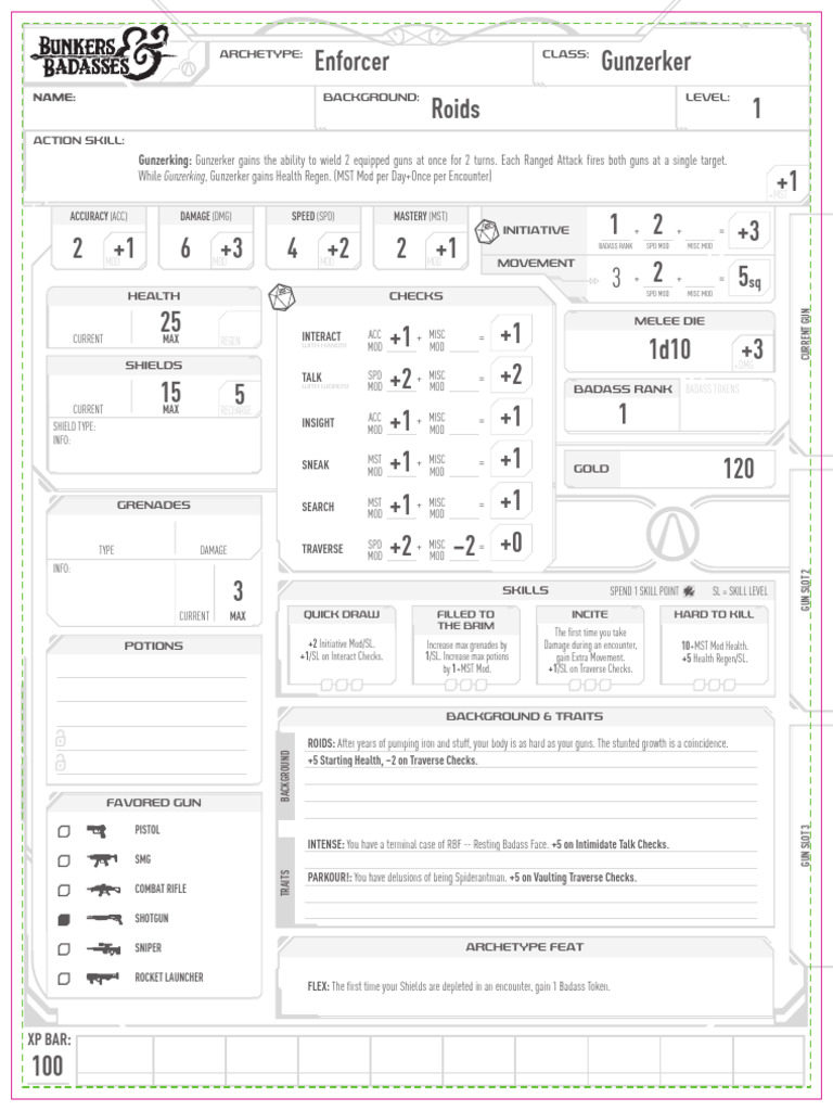 Premade-Gunzerker | PDF | Projectile Weapons | Projectiles