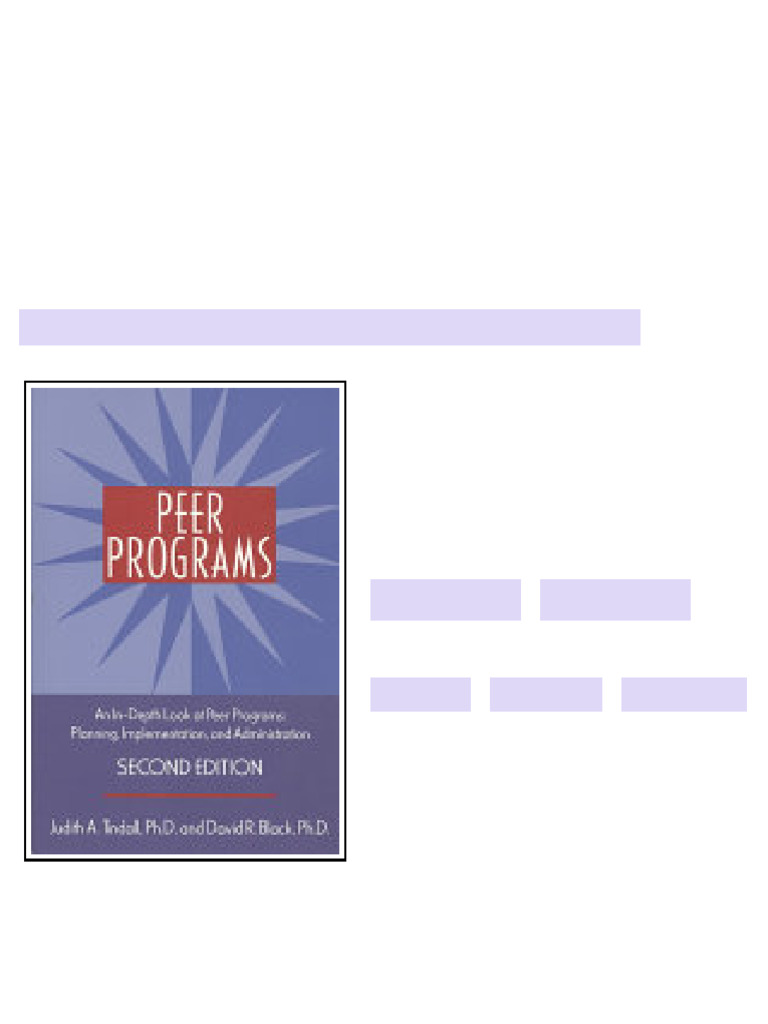Peer Programs An In Depth Look at Peer Programs Planning Implementation ...