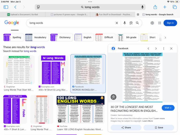Lomg Words - Google Search | PDF
