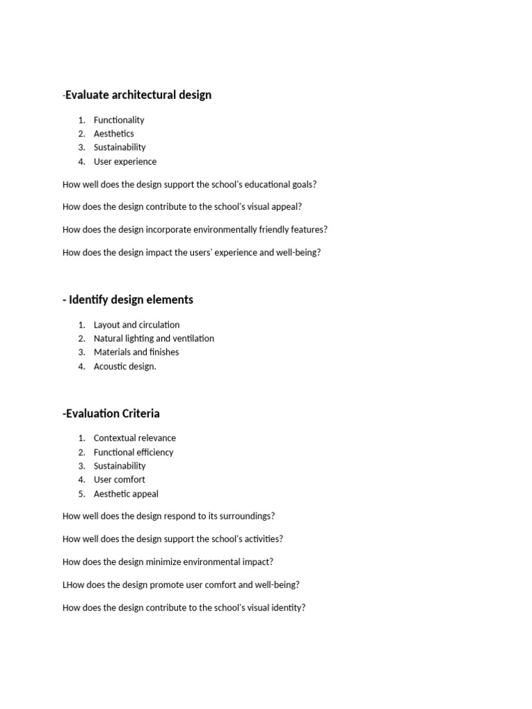 Architectural Design Evaluation Guide | PDF