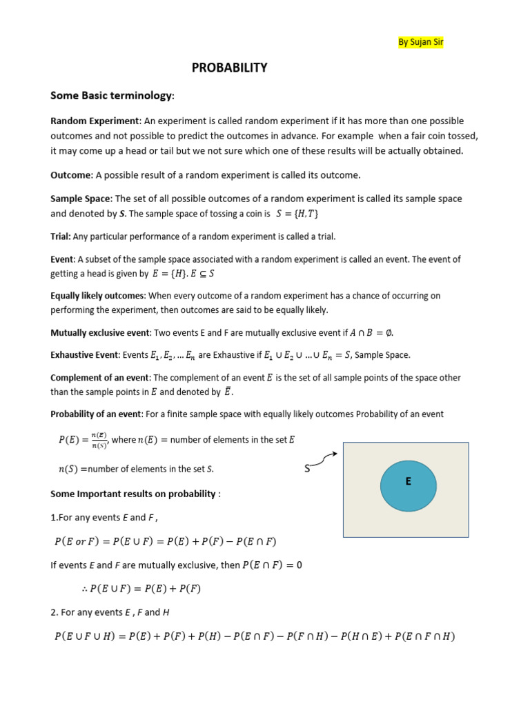 Understanding Basic Probability Concepts | PDF | Variance | Random Variable