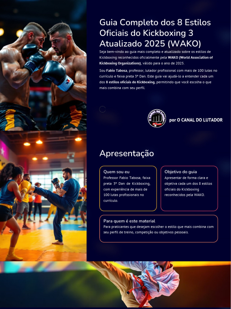 8 Estilos Oficiais de Kickboxing WAKO | PDF | Muay Thai