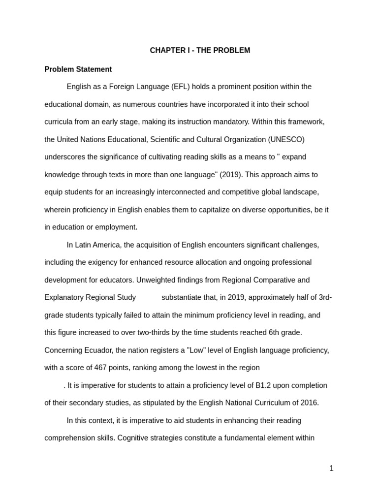 Cognitive Strategies for EFL Reading Skills | PDF | Reading ...