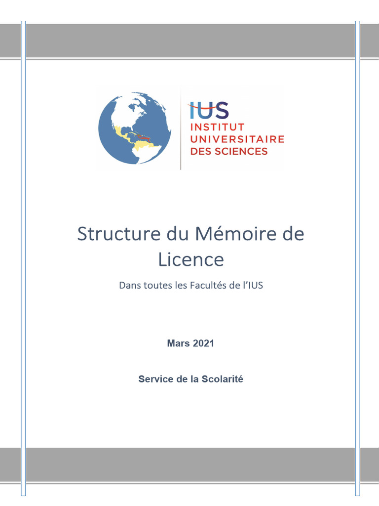 Guide du Mémoire de Licence à l'IUS | PDF | Guillemet