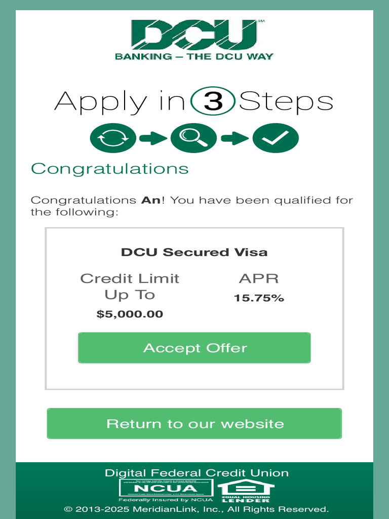 DCU Secured Visa Offer Details | PDF