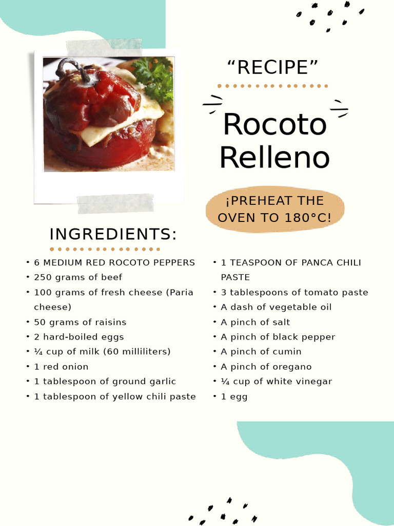 Receta Rocoto Relleno | PDF | Foods | Cuisine