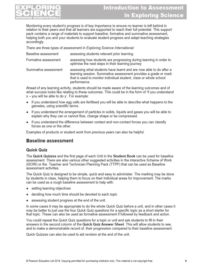 Assessment Strategies in Exploring Science | PDF | Educational ...