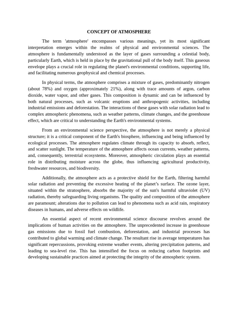 Understanding Earth's Atmosphere and Weather | PDF | Soil | Atmosphere ...