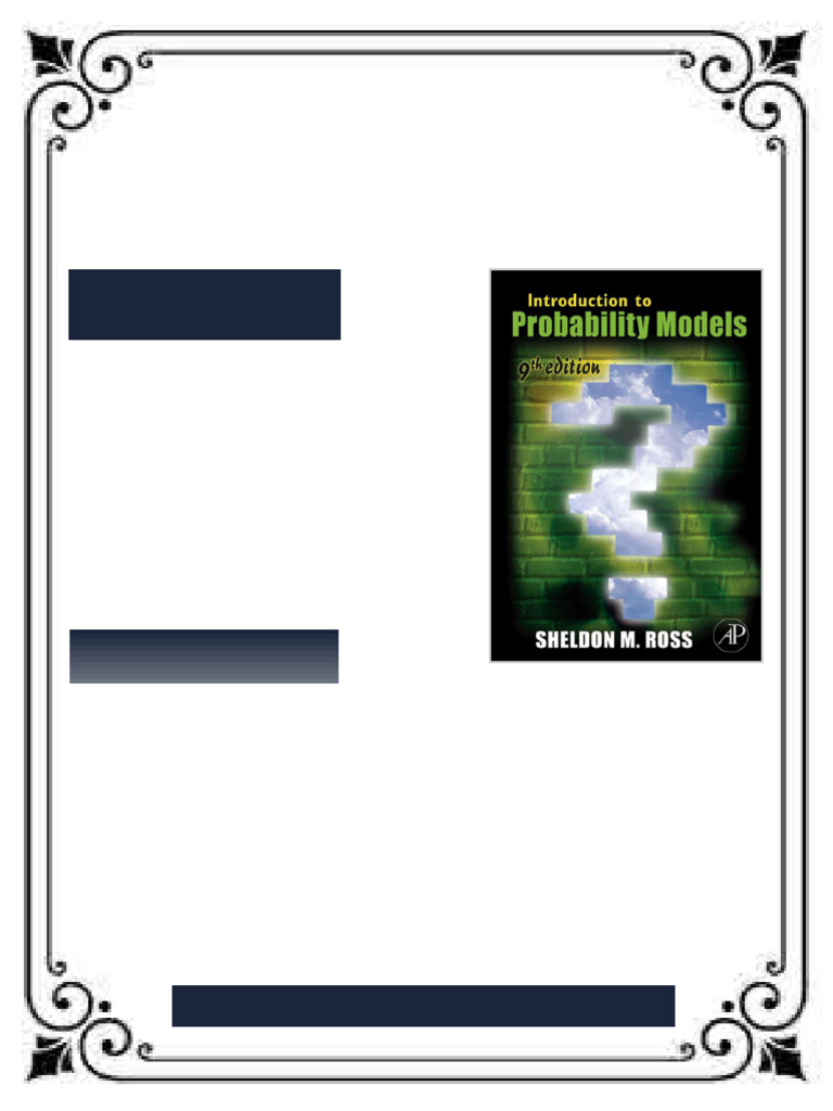 Introduction to Probability Models 9th Edition by Sheldon Ross ...