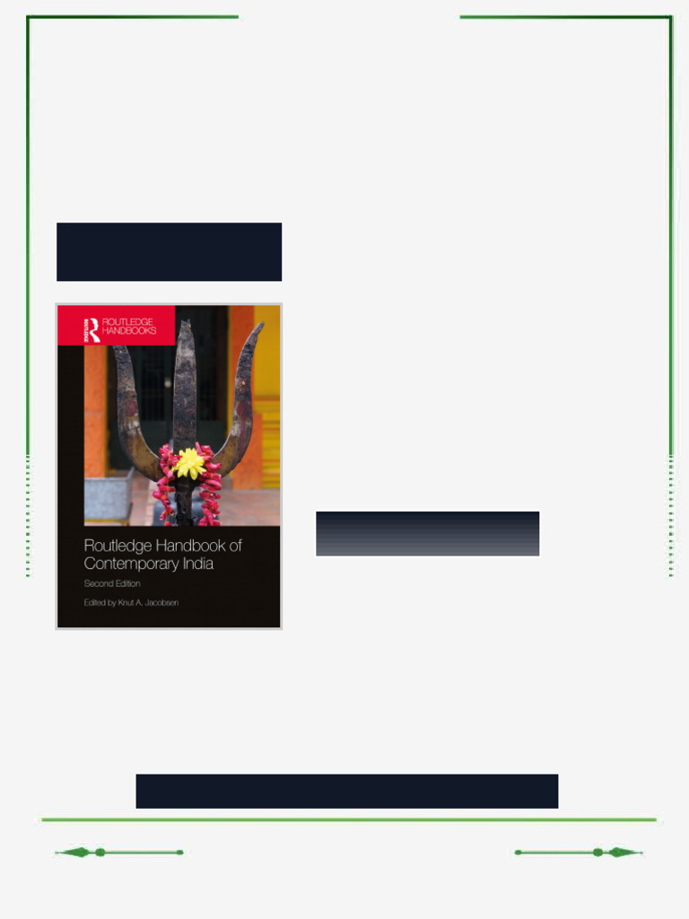 Routledge Handbook of Contemporary India, 2nd Edition Knut A. Jacobsen ...