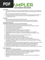 Cashier Closing Procedures Checklist | PDF | Cash