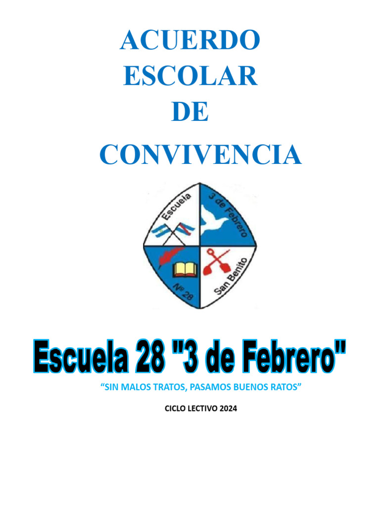 Normas de Convivencia Escolar 2024 | PDF | Enseñando | Escuelas