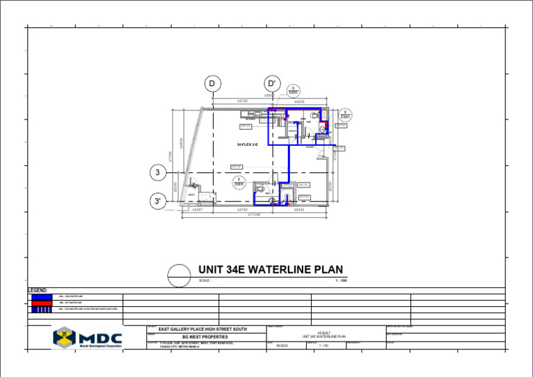 Unit 34E Waterline Plan Layout | PDF