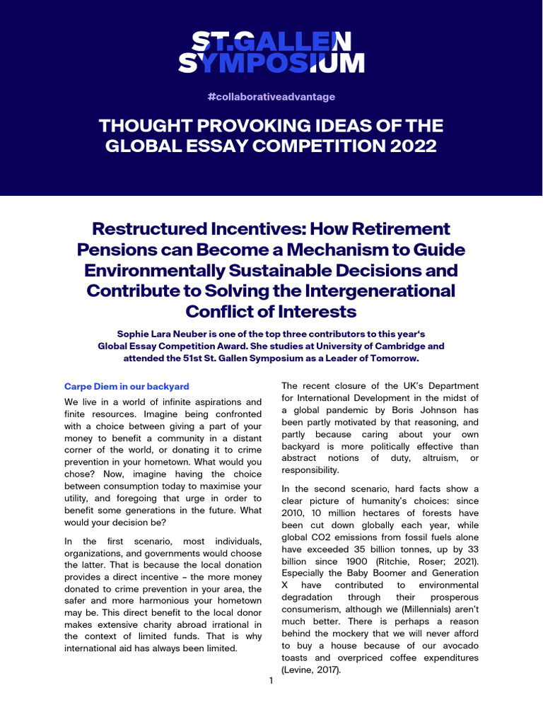Neuber Essay | PDF | Pension | Incentive