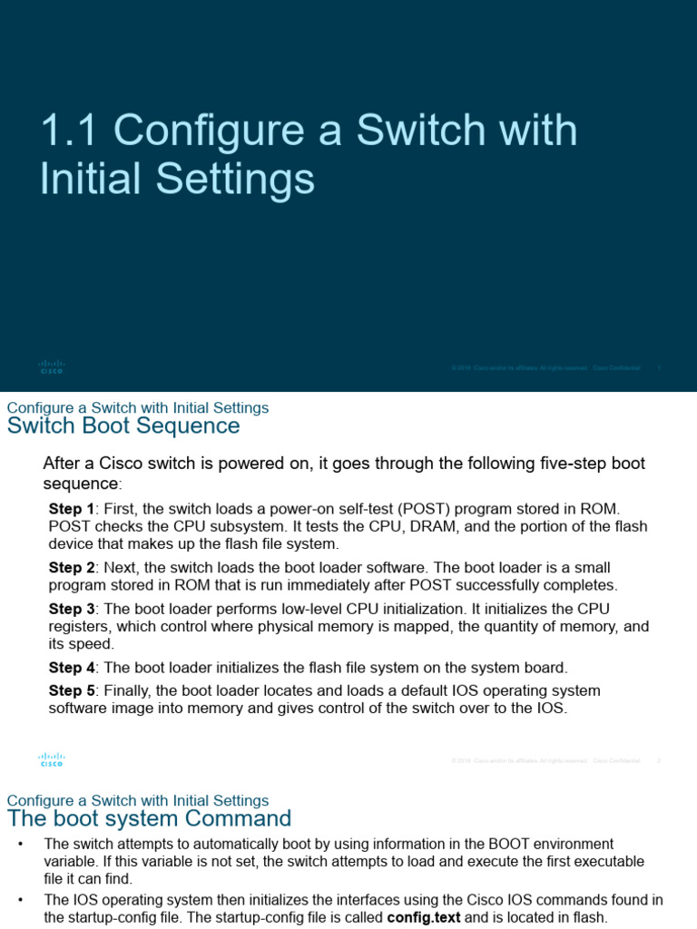 Configure Cisco Switch Initial Settings | PDF | I Pv6 | Secure Shell