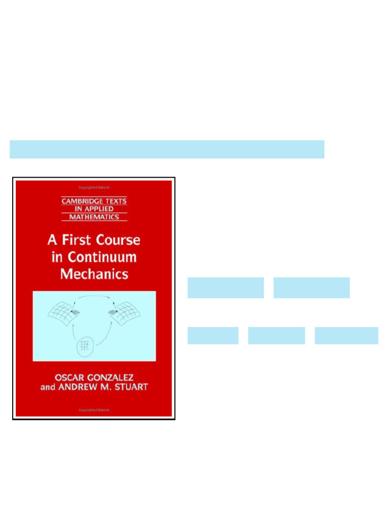 A First Course in Continuum Mechanics 1st Edition Professor Oscar ...