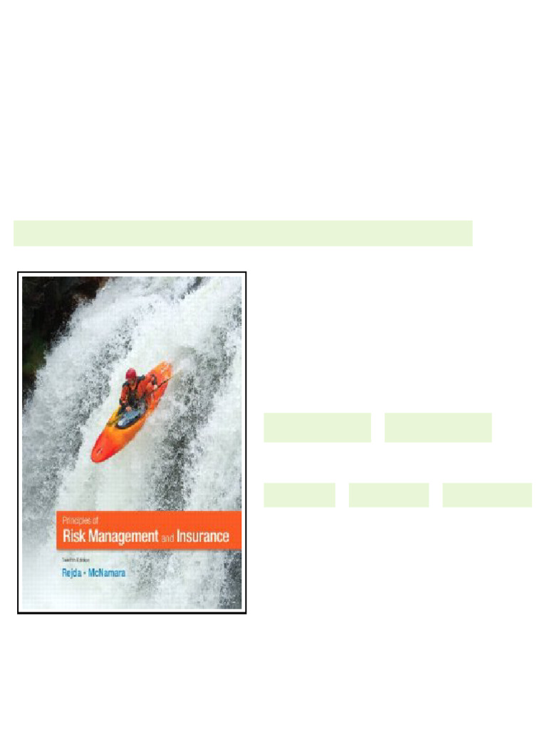 Test Bank for Principles of Risk Management and Insurance, 12th Edition ...
