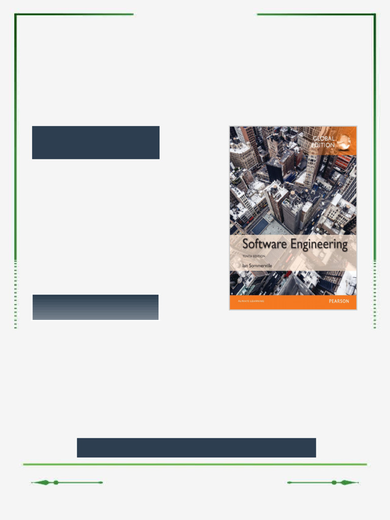 Software Engineering 10th Edition by Ian Sommerville ISBN 1292096131 ...