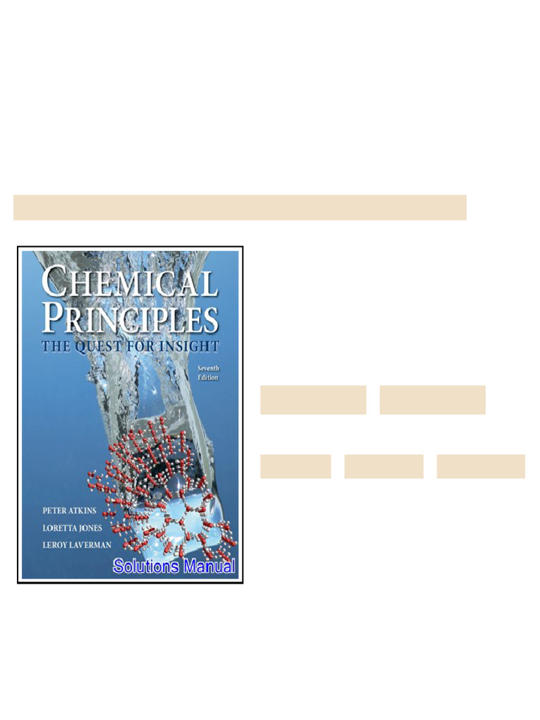 Chemical Principles The Quest for Insight 7th Edition Atkins Solutions Manual - test bank and ...