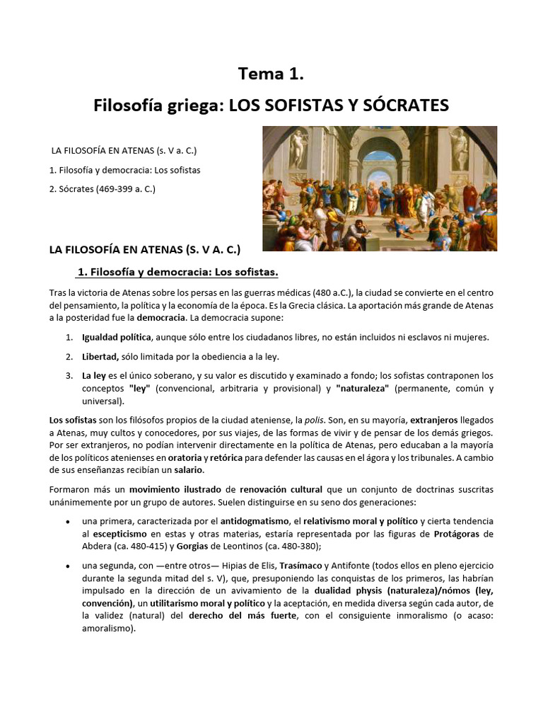 Sofistas y Sócrates en la Atenas Clásica | PDF | Sócrates | Platón