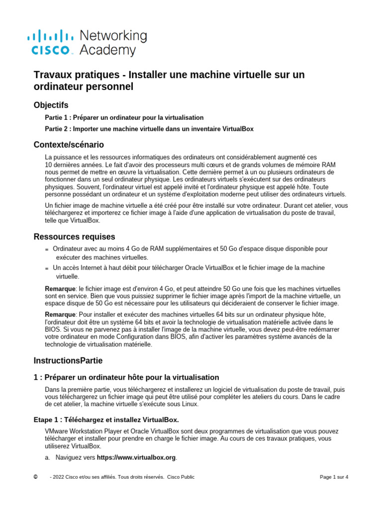 Installer une machine virtuelle avec VirtualBox | PDF | Virtualisation ...