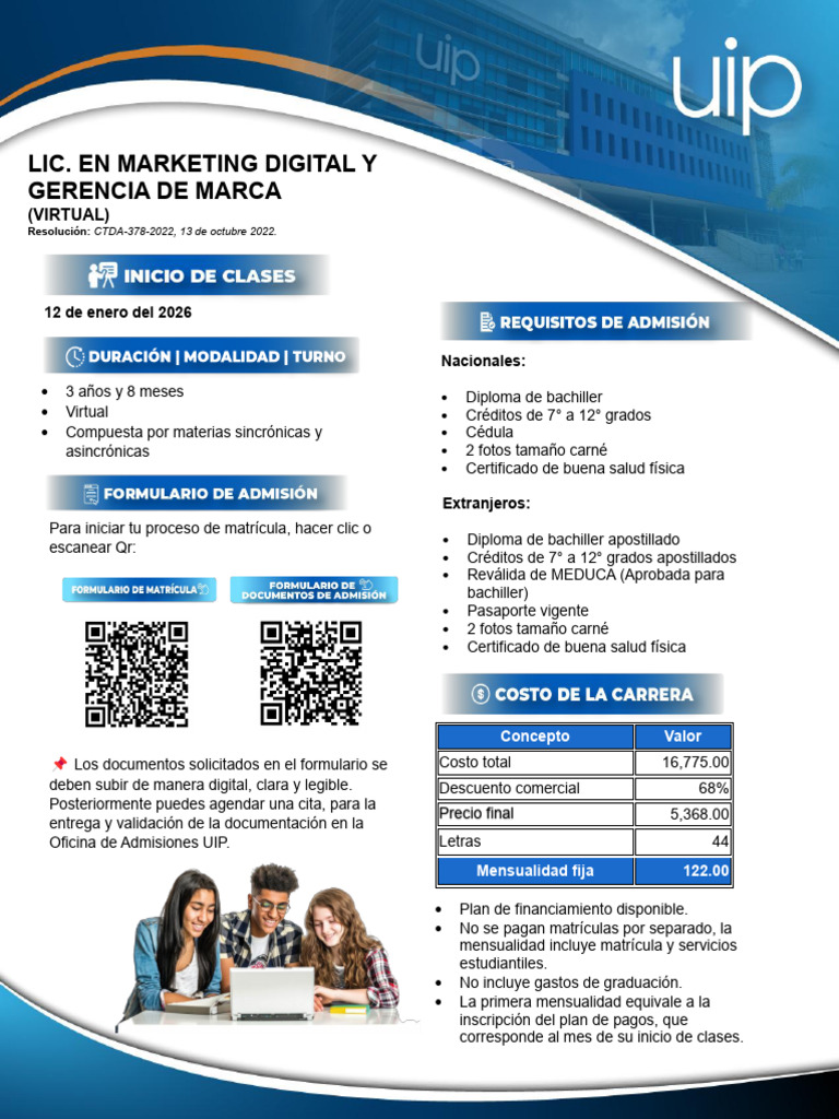 Licenciatura en Marketing Digital UIP | PDF | Marketing | Business