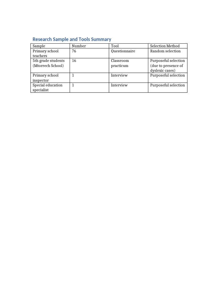 Research Tools for Education Study | PDF