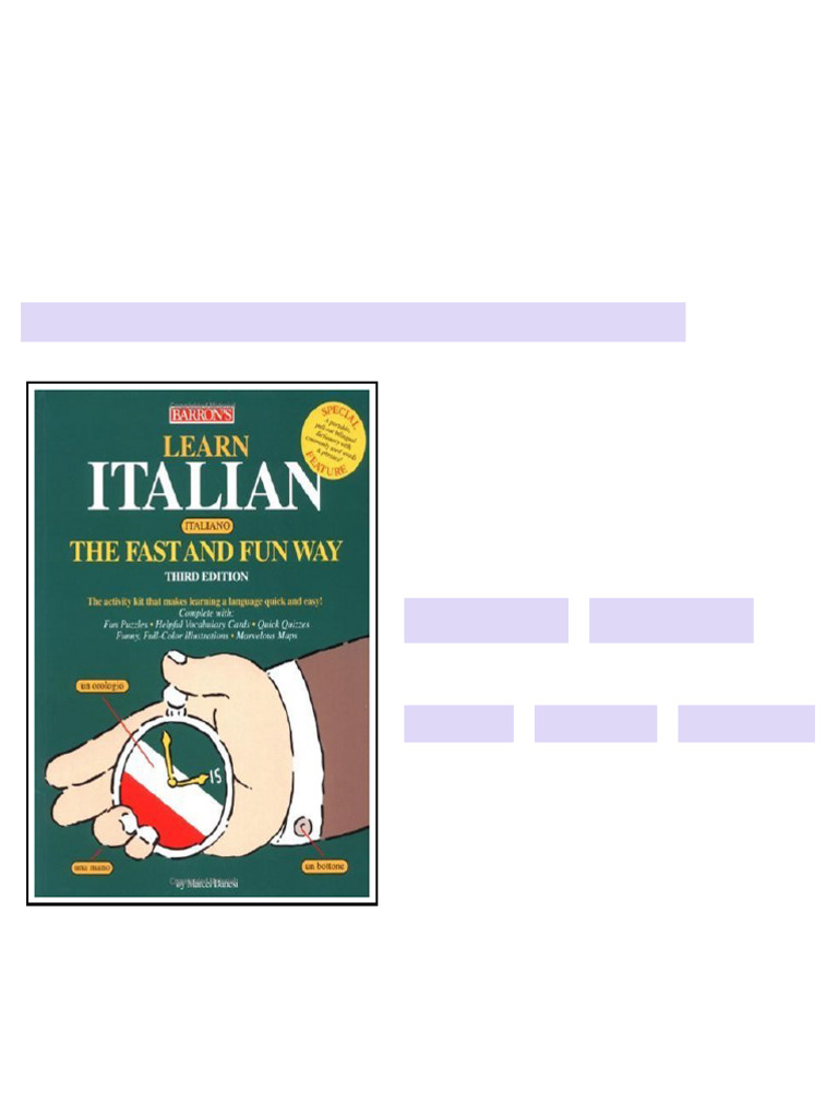 Learn Italian the Fast and Fun Way 3rd Edition Marcel Danesi - ebook ...