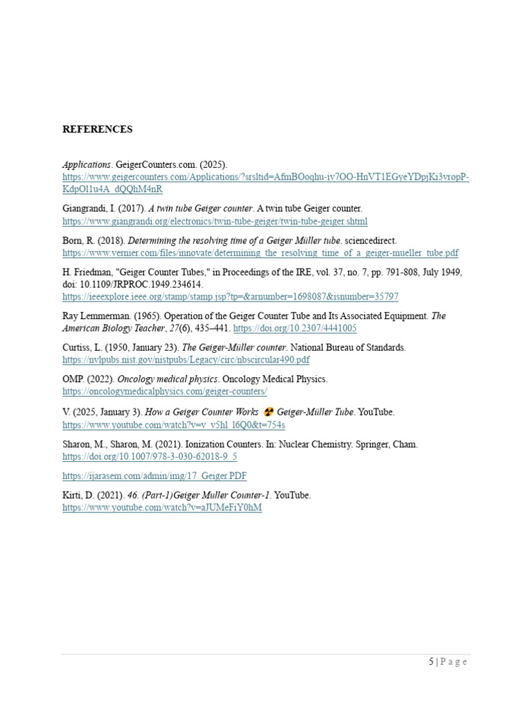 Geiger Counter Applications and Resources | PDF