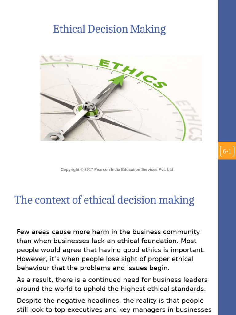 Ethical Decision Making in Business | PDF | Decision Making | Copyright