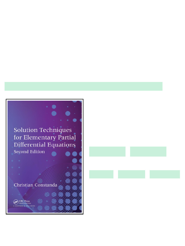 (Ebook) Solution Techniques for Elementary Partial Differential ...