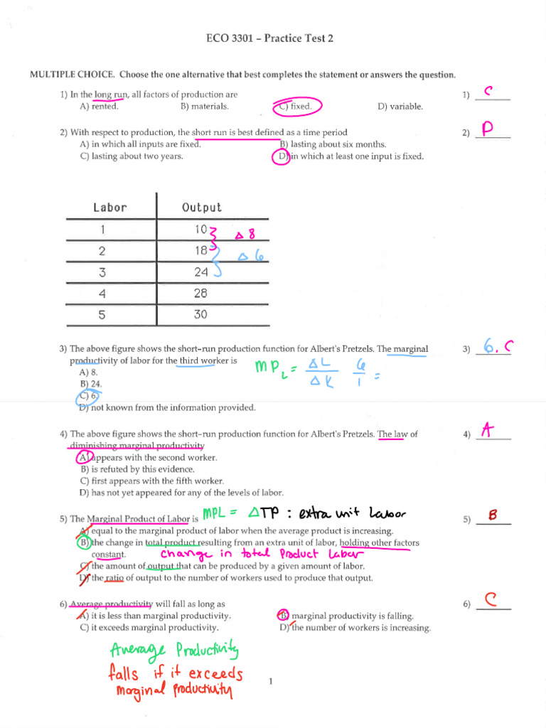 Test 2 Practice Test | PDF | Economies | Economics