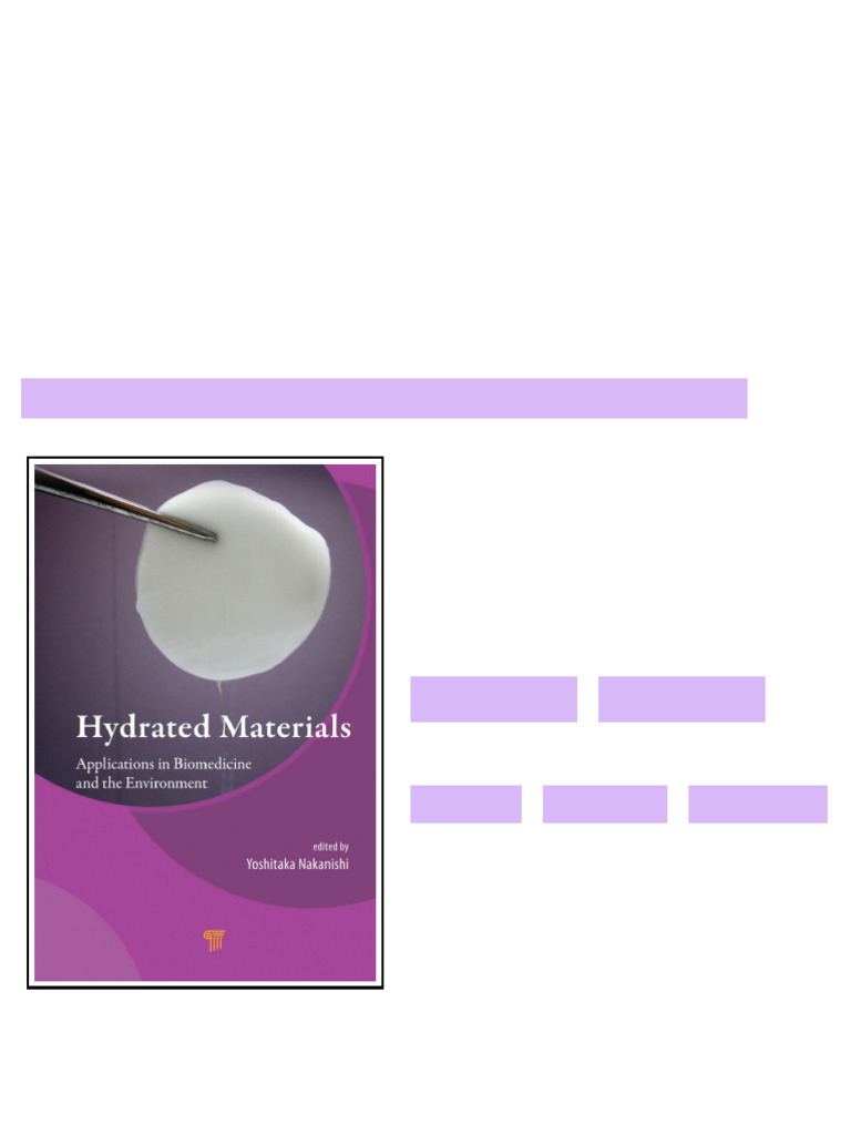 (Ebook) Hydrated Materials: Applications in Biomedicine and the ...