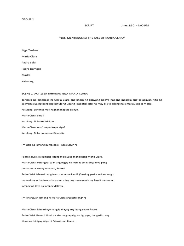 Script Rizal g2 1 | PDF