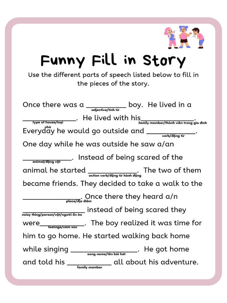 Interactive Funny Fill-in Story | PDF