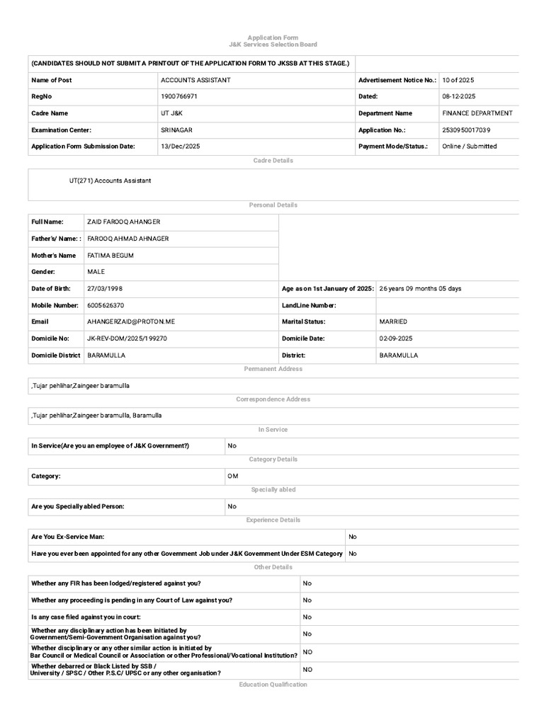 Faa Application Form | PDF | Justice | Crime & Violence
